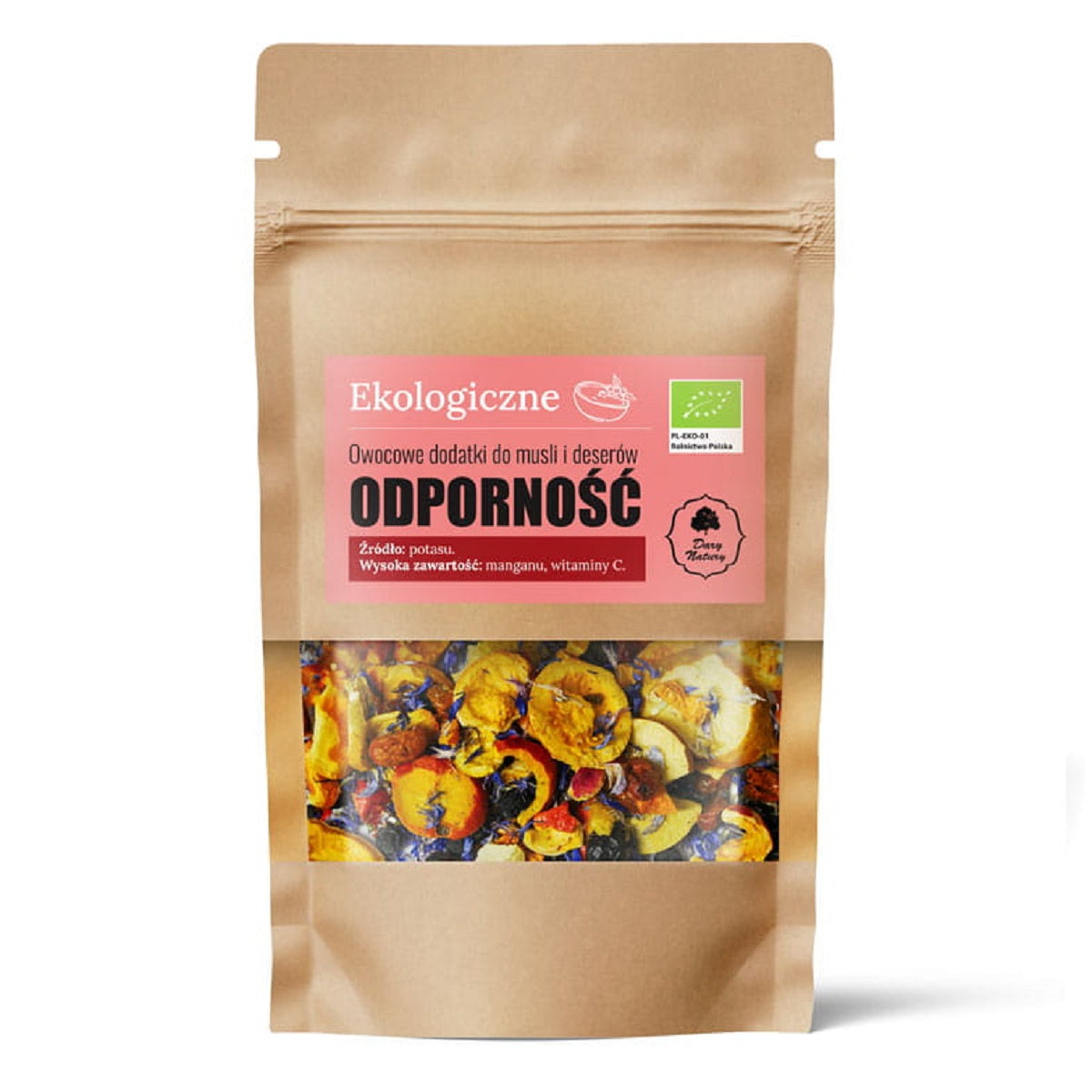 ADDITIFS FRUITÉS POUR MÜSLI ET DESSERTS « IMMUNITÉ BIO » 20 g - LES DONS DE LA NATURE DDM: 09-2026