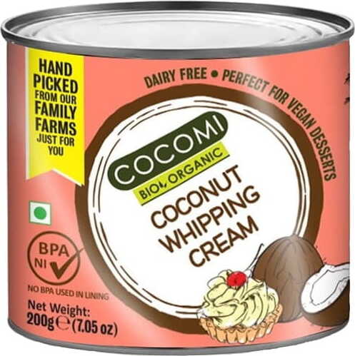 CRÈME DE NOIX DE COCO À FOUETTER EN BOÎTE BIO 200 g - COCOMI DDM: 11-2026