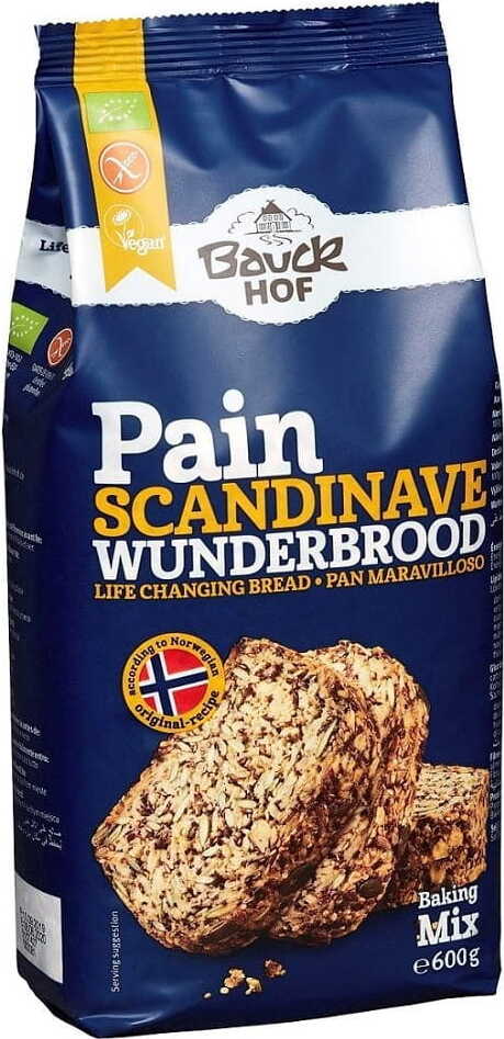 Mélange pour pain à base de farine d'avoine complète, enrichi en flocons d'avoine et en graines, sans gluten, bio, 600 g - Bauck Hof DDM: 10-2026
