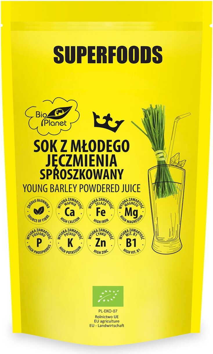 JUS D'ORGE JEUNE EN POUDRE BIO 150 g - BIO PLANET DDM: 11-2026
