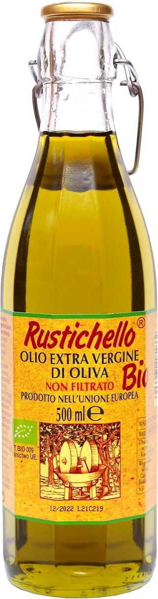 HUILE D'OLIVE EXTRA VIERGE NON FILTRÉE BIO 500 ml - RUSTICHELLO DDM: 10-2026