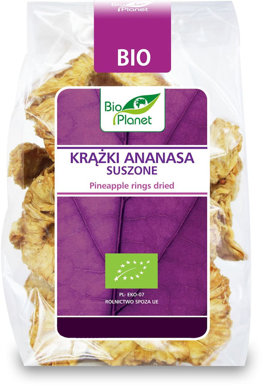 RONDELLES D'ANANAS SÉCHÉES BIO 100 g - BIO PLANET DDM: 10-2026