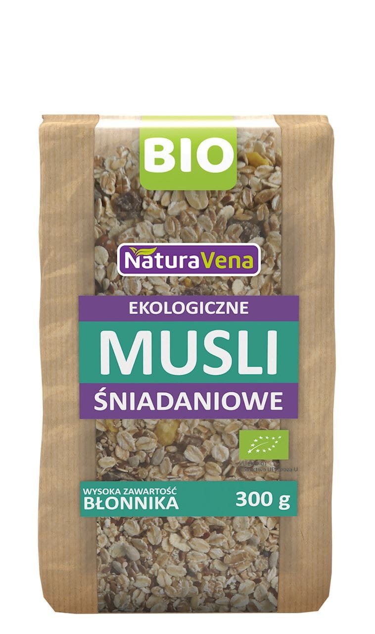 MUSLI BIO POUR LE PETIT-DÉJEUNER 300 g - NATURAVENA DDM: 09-2026