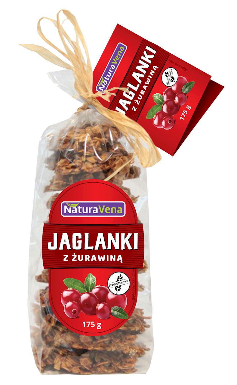 BISCUITS AU MILLEET ET AUX CANNEBERGES SANS GLUTEN 175 g - NATURAVENA DDM: 11-2026
