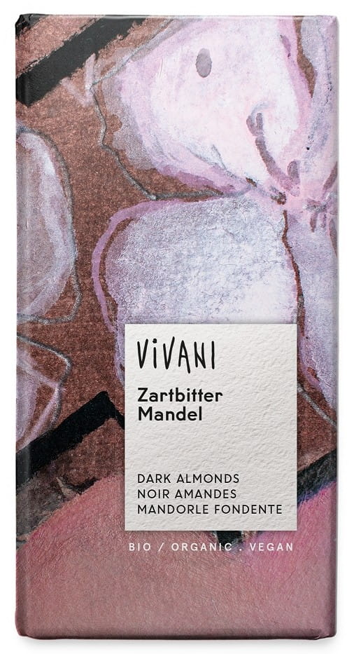 CHOCOLAT NOIR AUX AMANDES BIO 100 g - VIVANI DDM: 11-2026