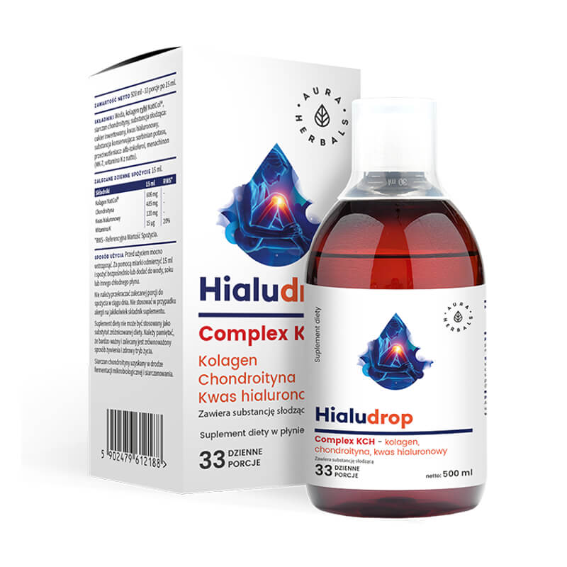 Hyaludrop complexe kch collagène chondroïtine acide hyaluronique 33 portions 500ml AURA HERBALS