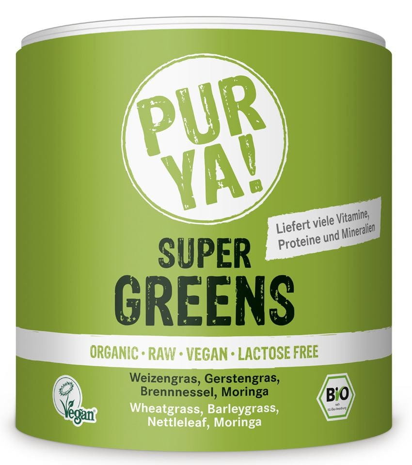 Super greens BIO mélange de plantes en poudre 150 g - PUR YA!