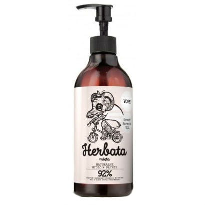 Savon liquide naturel thé et menthe 500ml YOPE