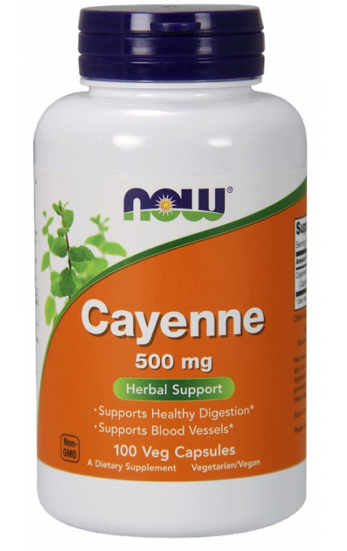 Poivre de Cayenne Capsaïcine de Cayenne 500 mg 100 gélules NOW FOODS