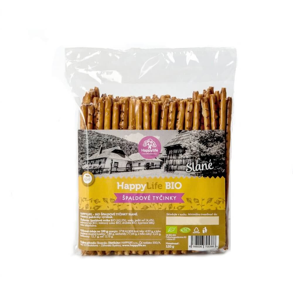 Bâtonnets d'épeautre au sel BIO 120 g HAPPYLIFE