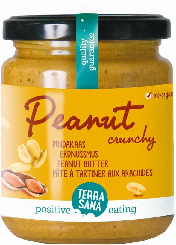 Crème de cacahuètes aux éclats de cacahuètes BIO 250 g - TERRASANA