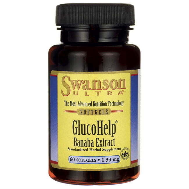 Glucohelp extrait de banaba 133mg 60 gélules de SWANSON