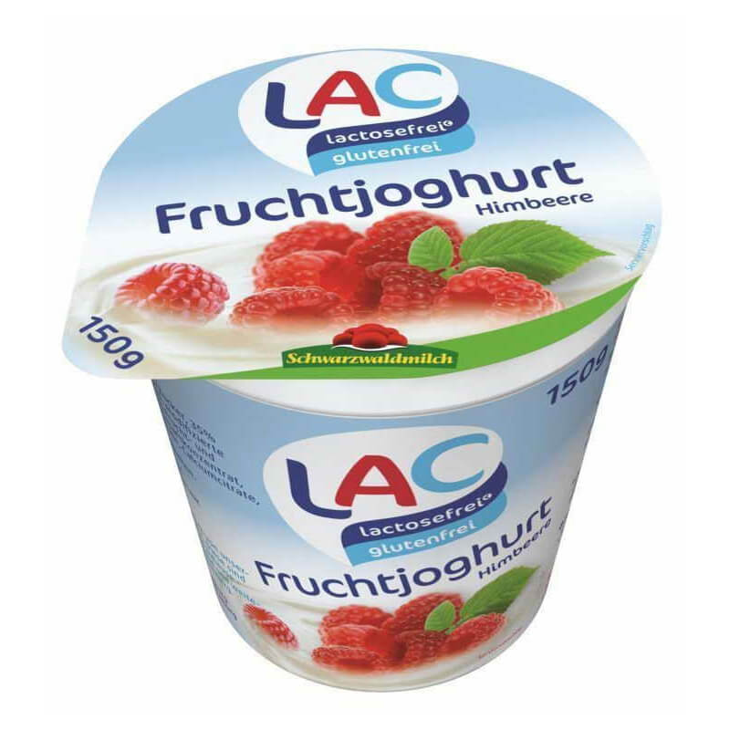 Yaourt aux framboises sans lactose 150 g SCHWARZWALDMILCH