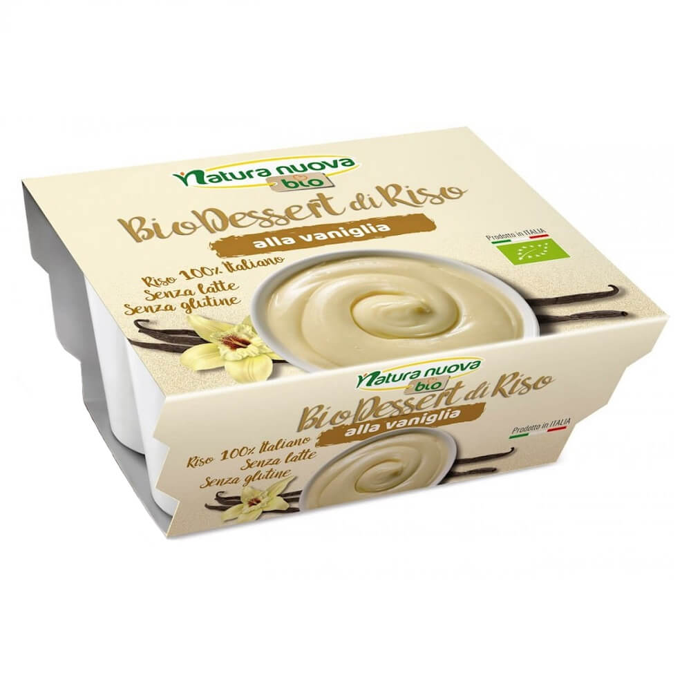 Riz au lait vanille sans gluten BIO 4x100 g - NATURA NUOVA