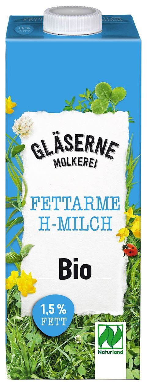 Lait UHT 15% BIO 1000ml - GLASERNE MEIEREI