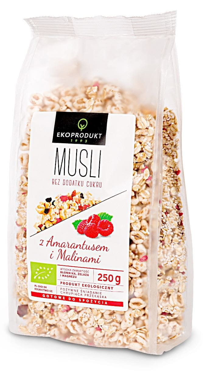 Muesli à l'amarante et aux framboises BIO 250 g - EKOPRODUKT