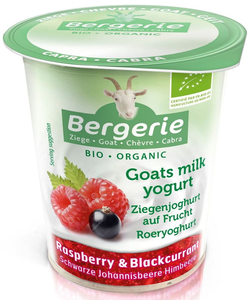 Yaourt de chèvre mousse framboise - cassis BIO 125 g - BERGERIE