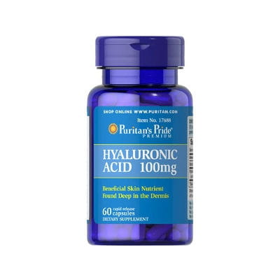 Acide hyaluronique 100mg acide hyaluronique 60 gélules PURITAN'S PRIDE