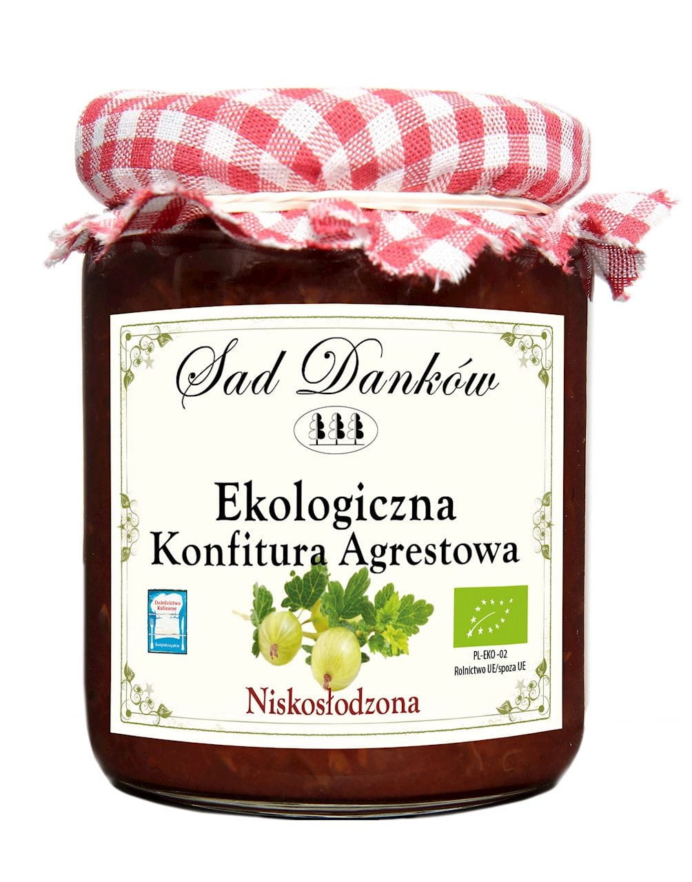 Confiture de groseille à faible teneur en sucre BIO 270 g - SAD DANKÓW