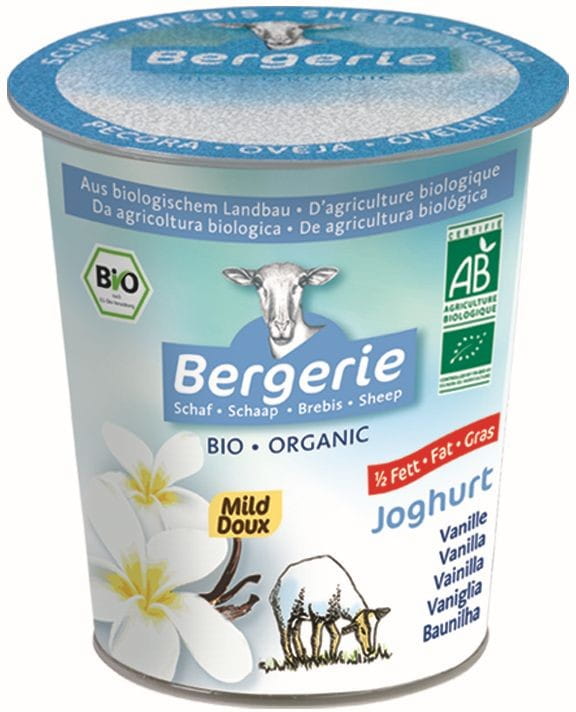 Yaourt de brebis saveur vanille BIO 125 g - BERGERIE