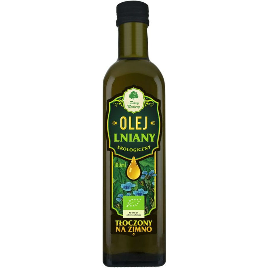 Huile de lin vierge, non raffinée, pressée à froid BIO 100 ml - DARY NATURY