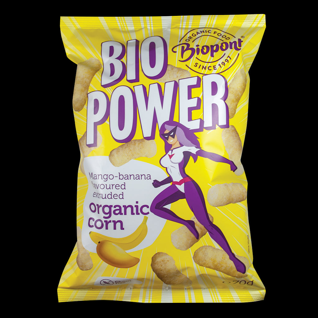 Chips de maïs saveur mangue - banane sans gluten BIO 70 g - BIO PONT