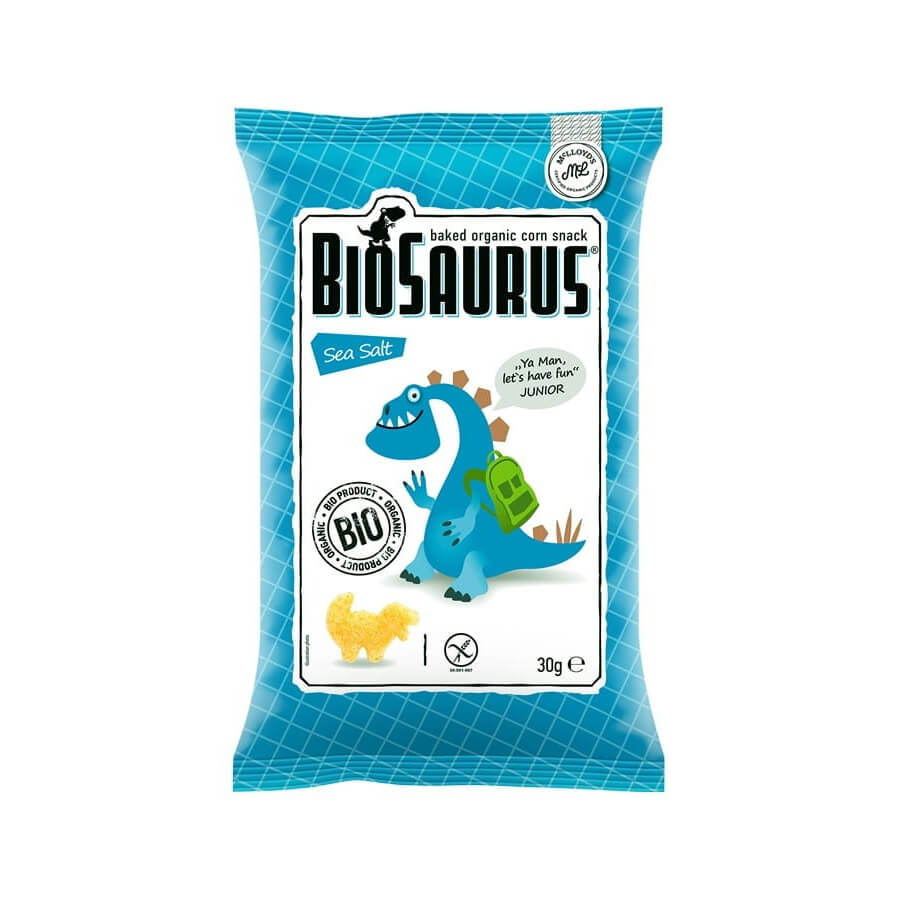 Chips de maïs dinosaure au sel de mer sans gluten BIO 30 g CIBI