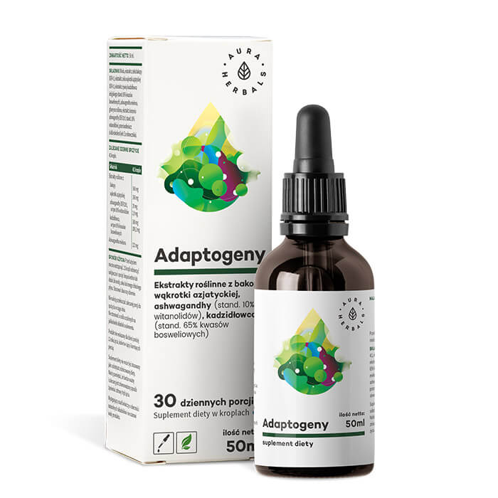 Adaptogènes extraits de plantes 100% naturels gouttes 50ml AURA HERBALS