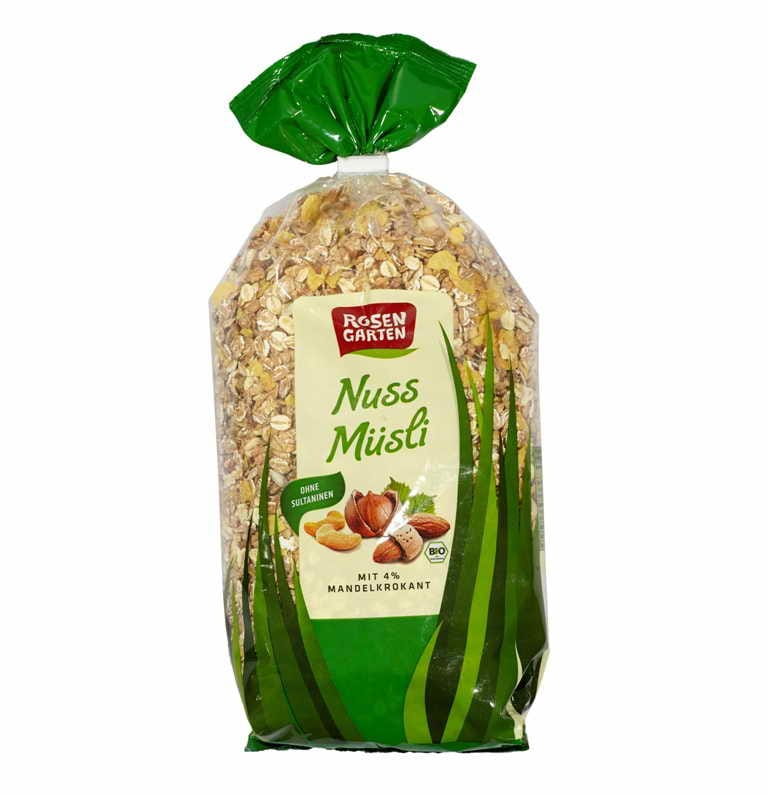 Muesli cacahuète BIO 750 g ROSENGARTEN