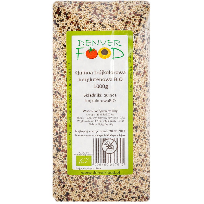Quinoa tricolore quinoa sans gluten BIO 1000g DENVER FOOD
