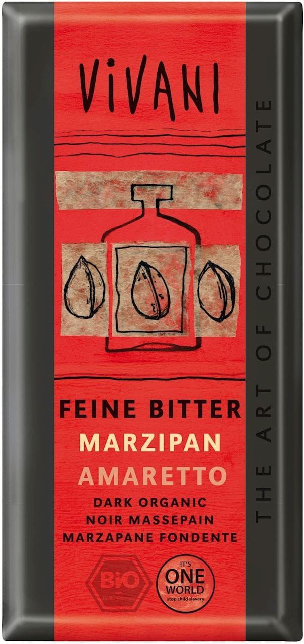 Chocolat amer au massepain amaretto BIO 100 g - VIVANI