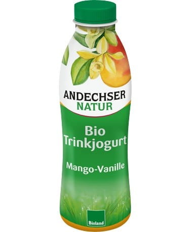 Yaourt à boire à la mangue - vanille 01% MG BIO 500g