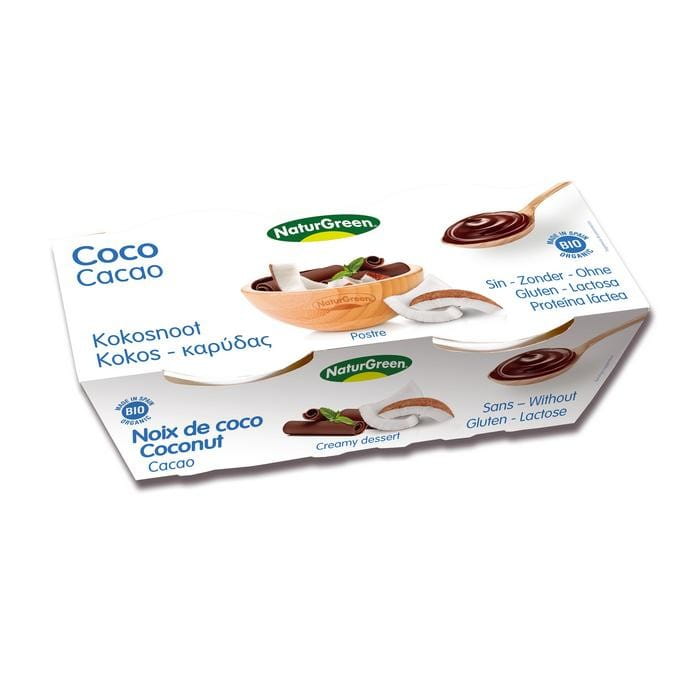 Dessert coco au cacao BIO 2 x 125 g NATURGREEN