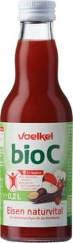 BIO C un mélange de jus riche en fer BIO 200 ml VOELKEL
