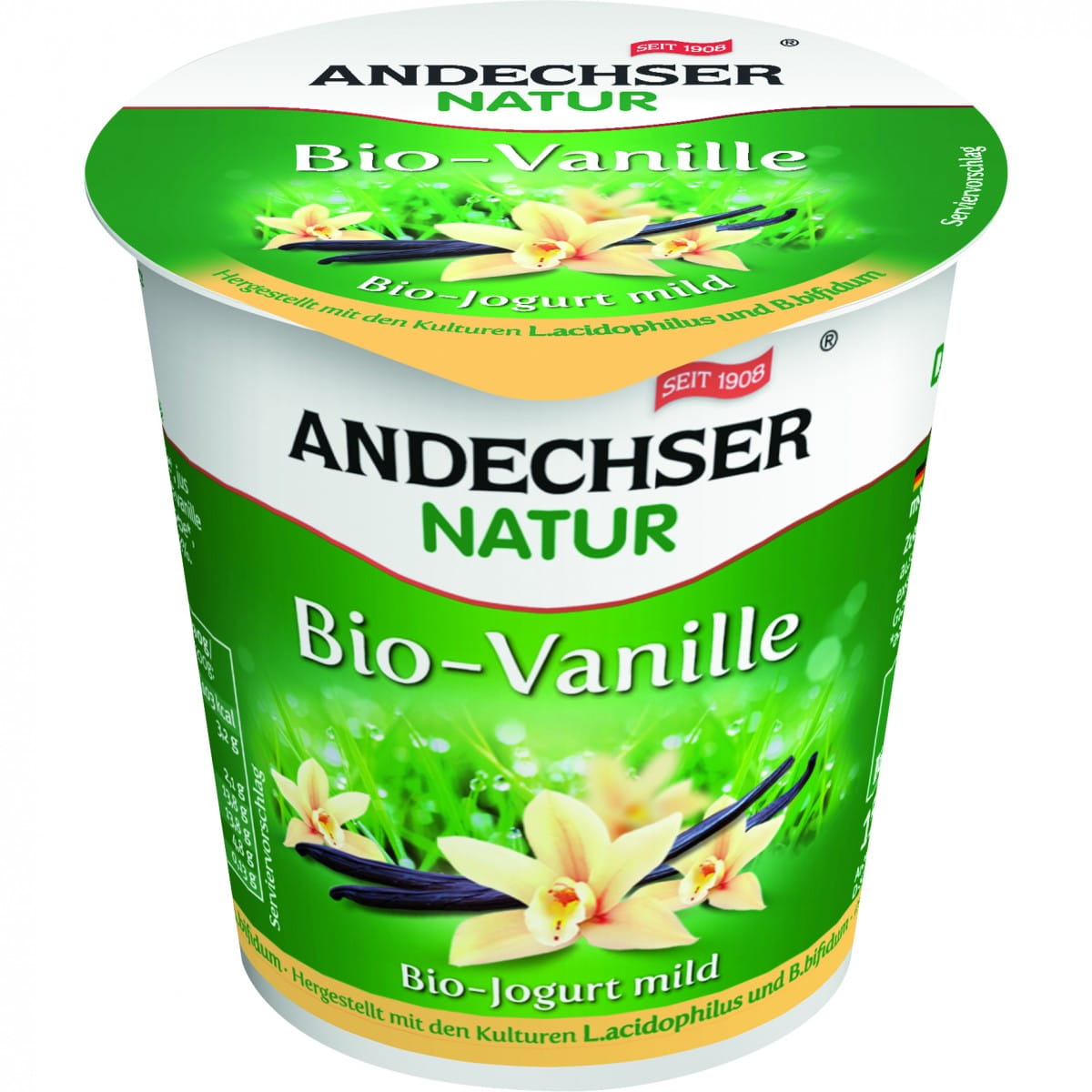 Yaourt à la vanille 37% de matière grasse BIO 150 g ANDECHSER