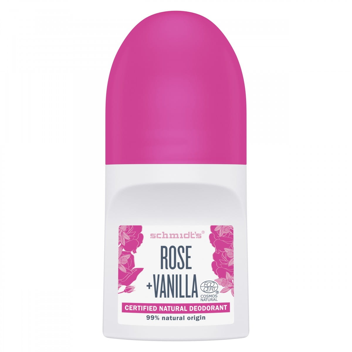 Déodorant roll-on rose - vanille 50ml SCHMIDTS