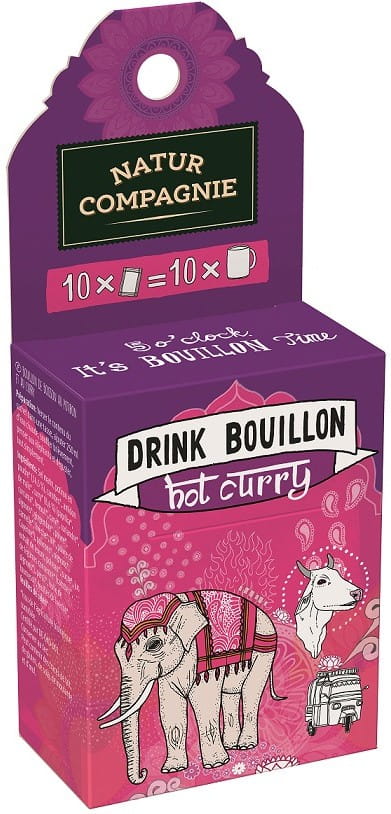 Bouillon de curry BIO en sachets à boire (10 x 5 g) - NATUR COMPAGNIE
