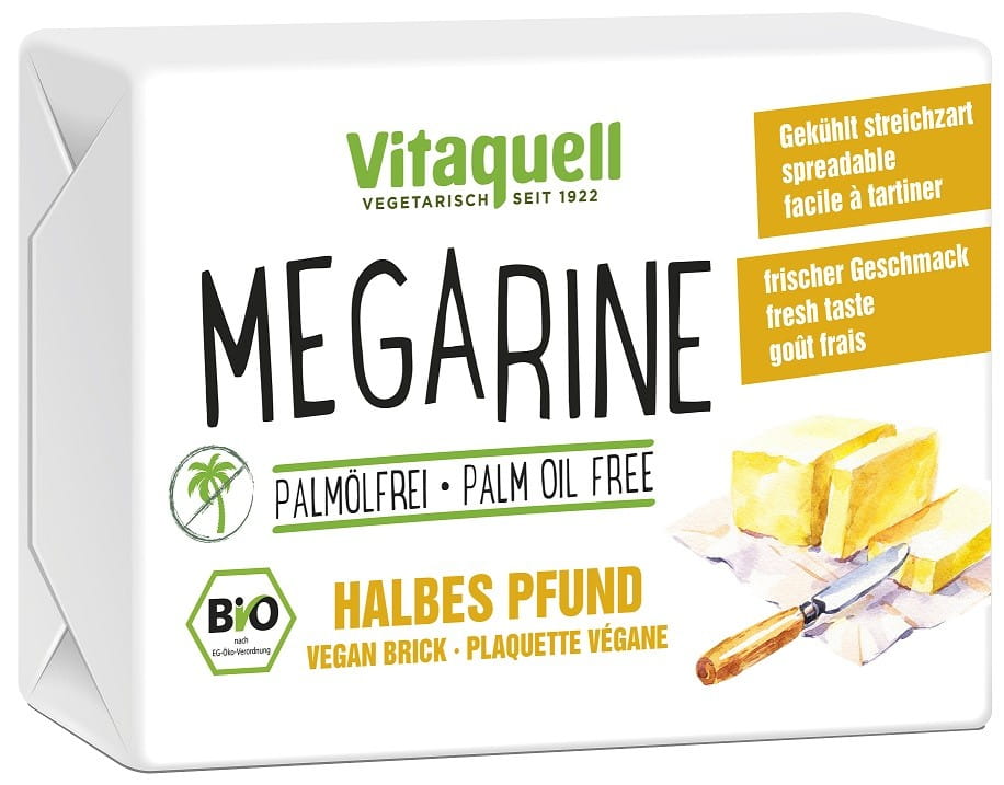 Margarine (sans huile de palme) BIO cube 250 g - VITAQUELL