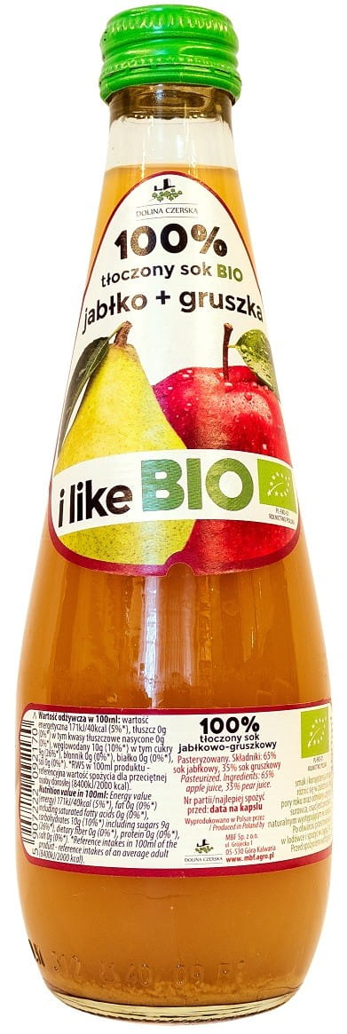 Jus de pomme et poire BIO 300 ml - VALLEE DE CZERSKA