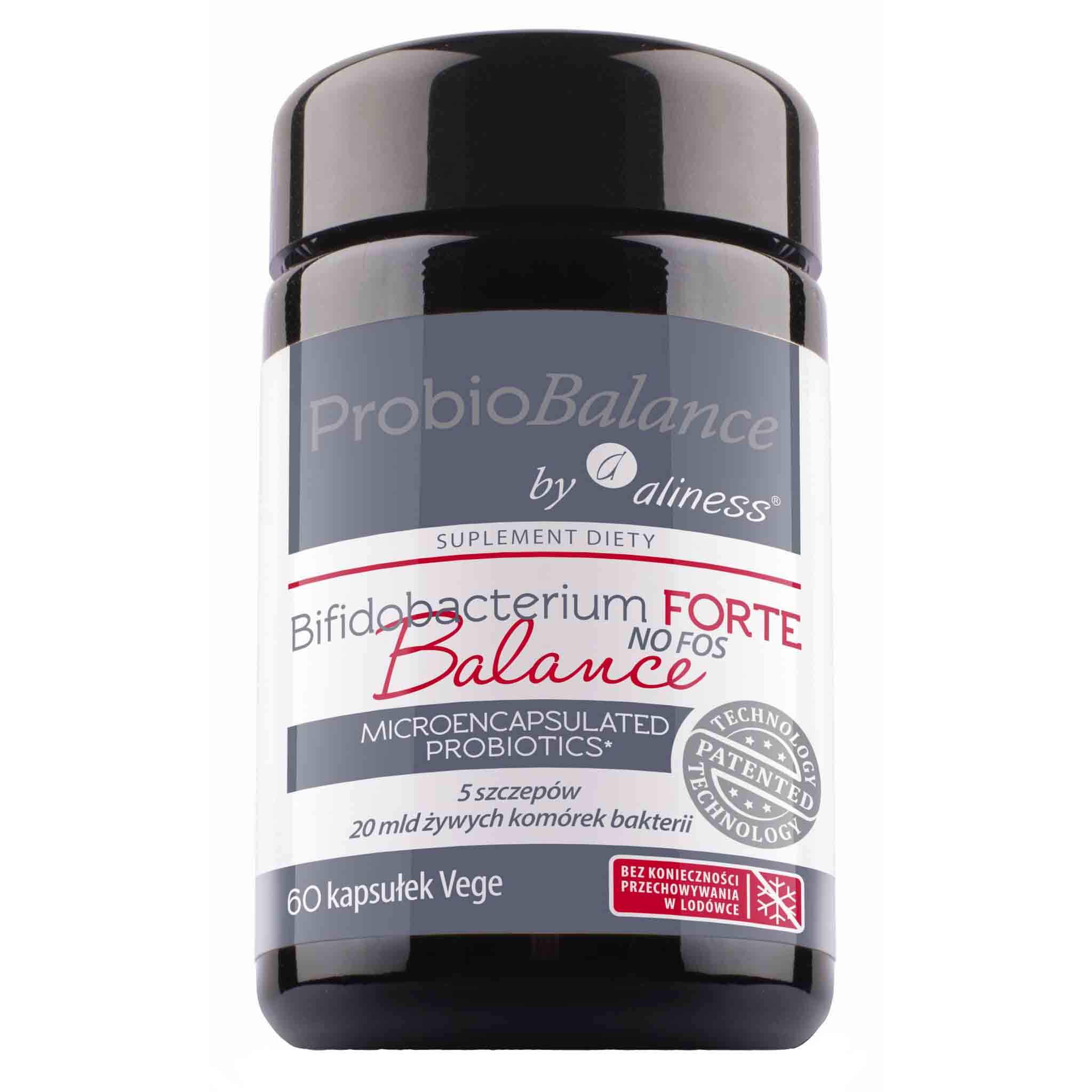 Probiobalance bifidobacterium FORTE balance Probiotique microencapsulé 5 souches 10 milliards de bactéries 60 gélules ALINESS