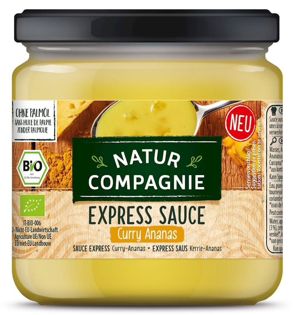 Sauce curry à l'ananas BIO 325 ml - NATUR COMPAGNIE