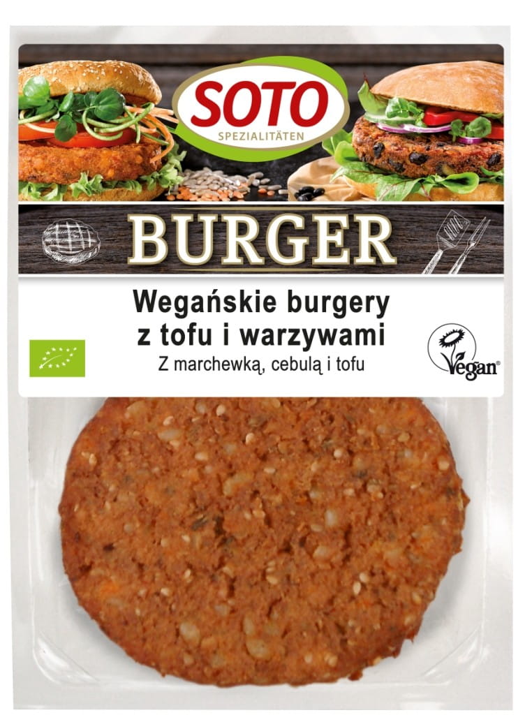 Burgers végétaliens au tofu et légumes BIO 200 g SOTO
