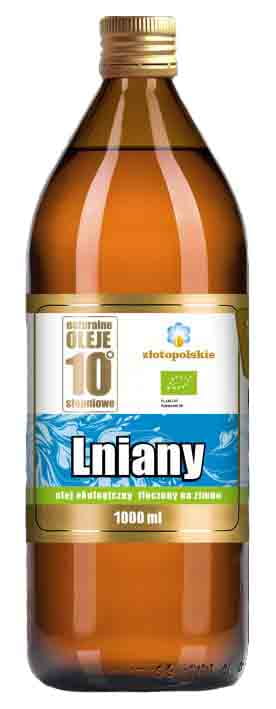 Huile de lin pressée à froid BIO 1000 ml - POLISH GOLD
