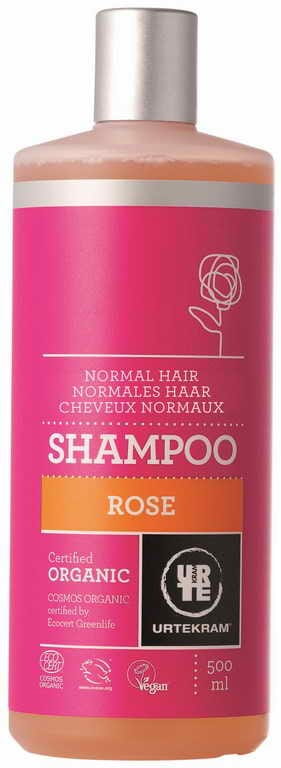 Shampoing à la rose pour cheveux normaux BIO 500 ml URTEKRAM
