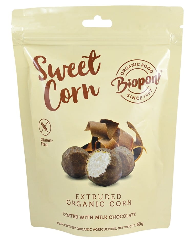 Chips de maïs au chocolat au lait sans gluten BIO 60 g - BIO PONT