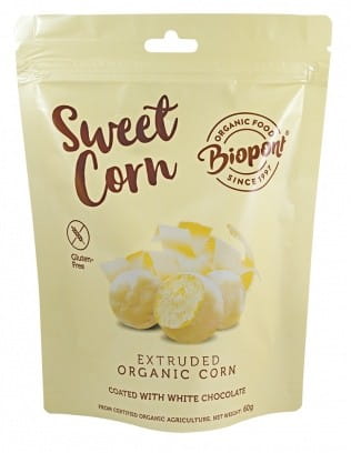 Chips de maïs au chocolat blanc sans gluten BIO 60 g - BIO PONT