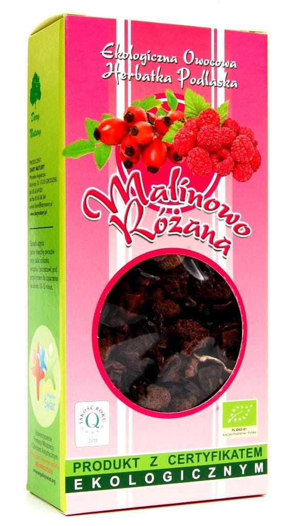 Thé BIO à la framboise et à la rose 100 g - CADEAUX DE LA NATURE