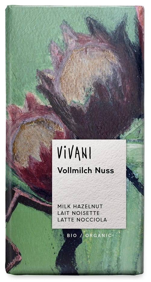 Chocolat au lait aux noix entières BIO 100 g - VIVANI