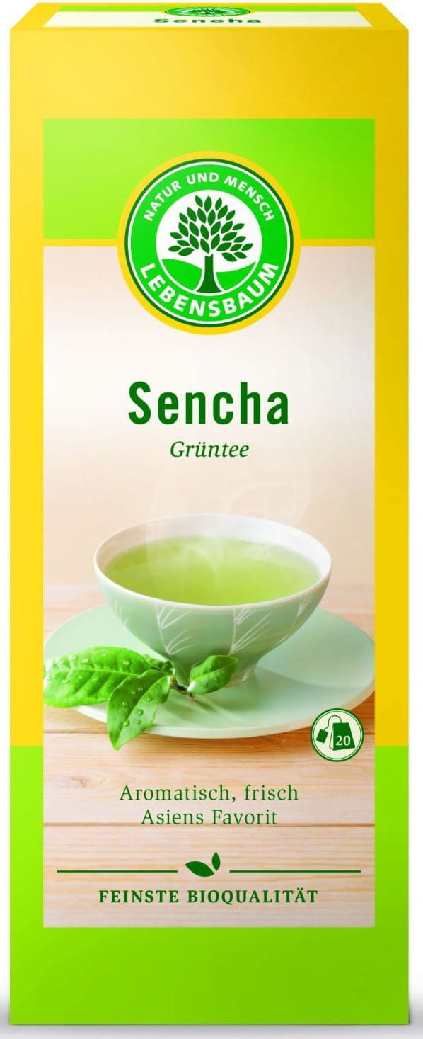 Thé vert sencha en sachets BIO (20 x 15 g) - LEBENSBAUM