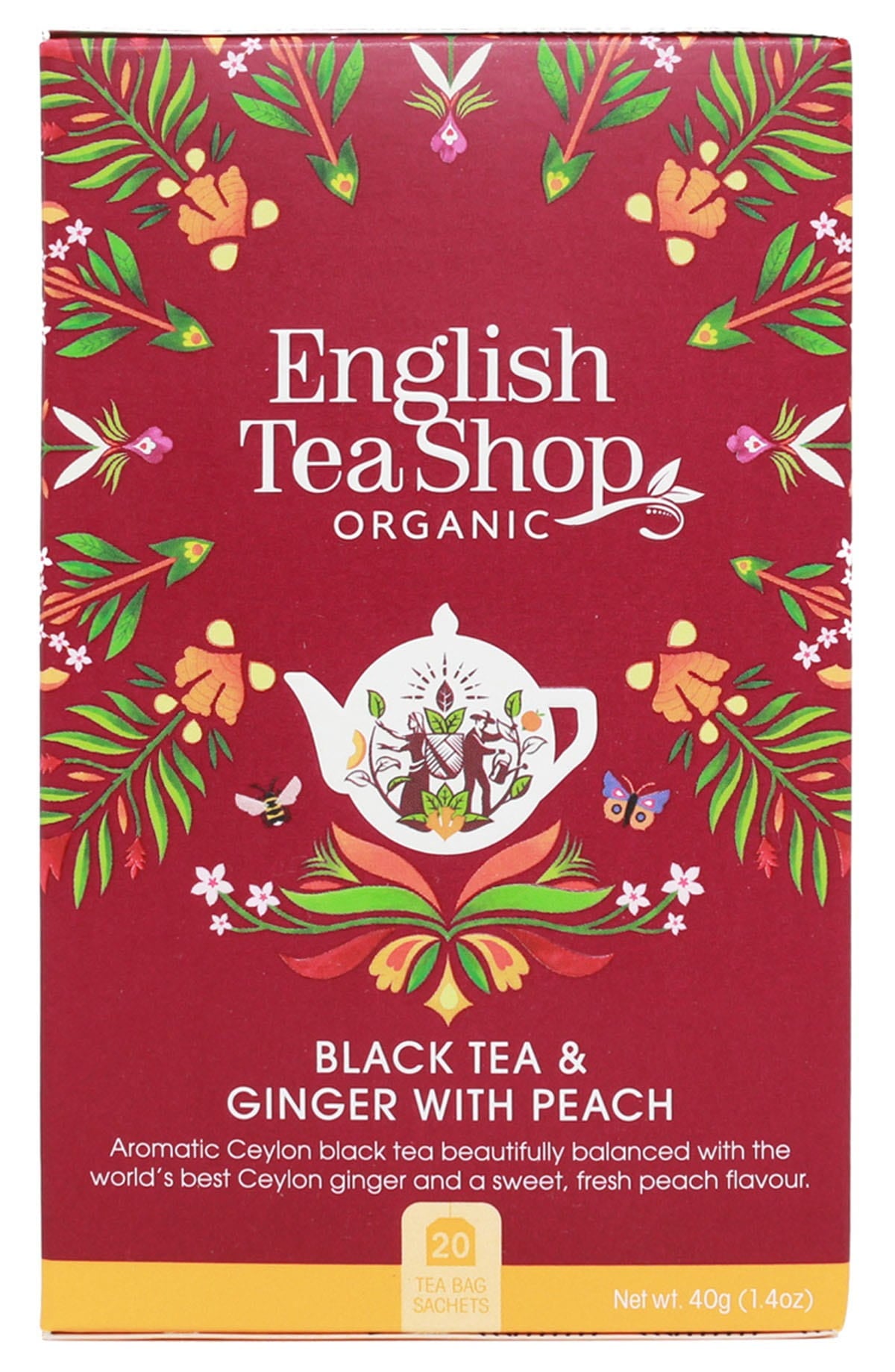 Thé noir au gingembre et pomme 20x2 g BIO 40 g ENGLISH TEA SHOP